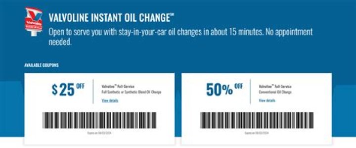 Valvoline Coupon: Getting a $25 Synthetic Oil Change Price
